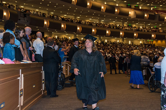 Brigham Young University-Idaho graduates at Commencement ceremony. Photo by Ryan Chase