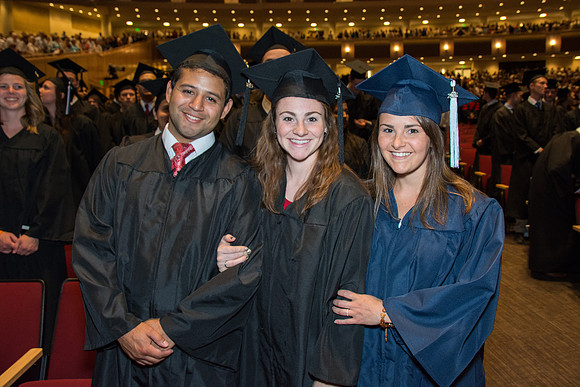 Brigham Young University-Idaho graduates at Commencement ceremony. Photo by Ryan Chase