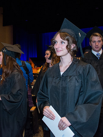 Brigham Young University-Idaho graduates exiting Commencement ceremony. Photo by Ryan Chase