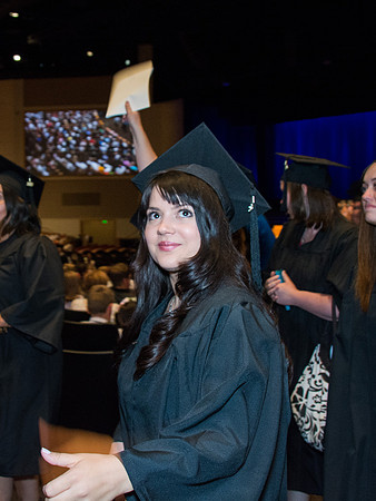 Brigham Young University-Idaho graduates exiting Commencement ceremony. Photo by Ryan Chase