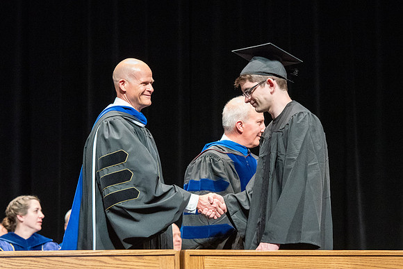 Graduates during convocation of the College of Physical Sciences and Engineering.