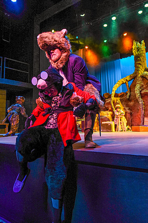 The theatre department's dress rehearsal of the Wind in the Willows in the Snow Drama Theatre.