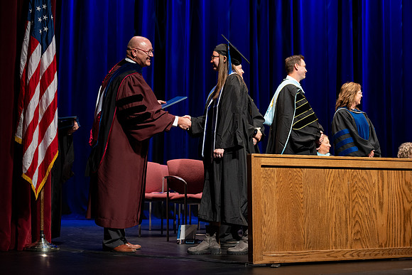 Graduates during convocation for the College of Academic Success & Interdisciplinary Studies.