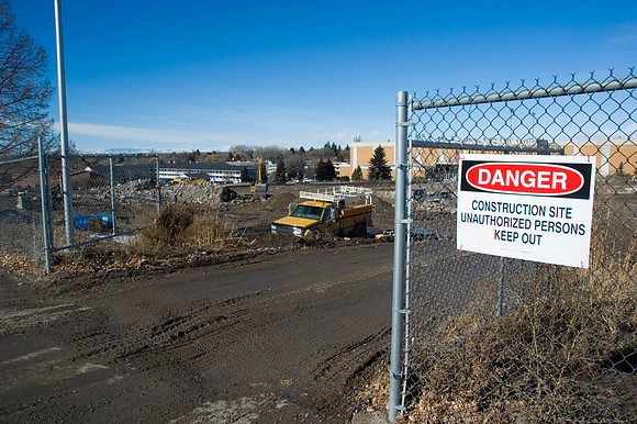 Construction on the Auditorium, later named the BYU-Idaho Center.