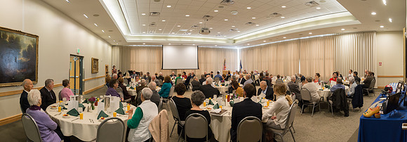 Emeritus Breakfast, Nov 2018, BYU-Idaho Alumni Award of excellence was awarded to Jon Beesley.