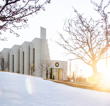 Christmas and winter scenes on campus