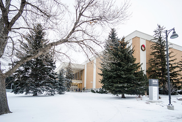 Wreaths, Christmas trees, and garlands decorate all of campus during the holidays.