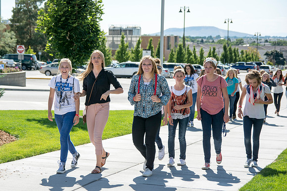 Youth participating in EFY shared the campus during Education Week. Photo by Erik Hill.