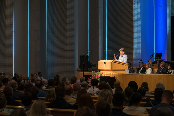 BYU-Idaho Education Week: Strengthening individual and families through lifelong learning. Jane Johnson gives the key note address at the opening ceremony.