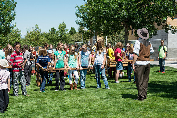 The youth participate in a Pioneer Trek. This gave the youth a small taste of life with a handcart. Photo by Erik Hill.