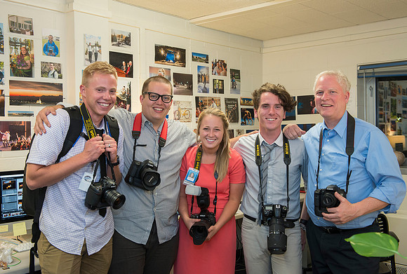 Mike Lewis and his photo team at University Relations.