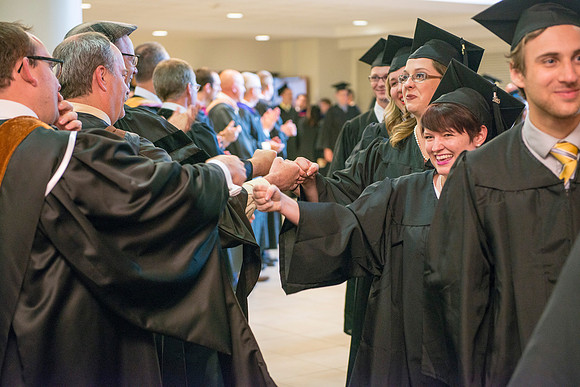 Processional before the start of Commencement.