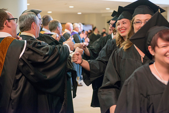 Processional before the start of Commencement.