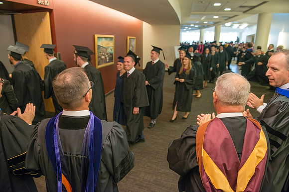 Processional before the start of Commencement.