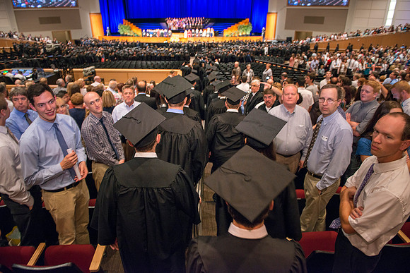 Processional before the start of Commencement.