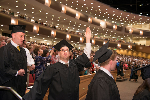 Graduates at BYU-Idaho Summer Graduation.