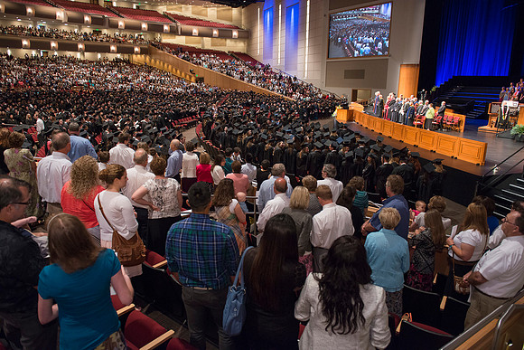 Graduates at BYU-Idaho Summer Graduation.