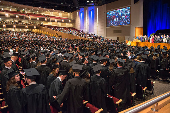 Graduates at BYU-Idaho Summer Graduation.