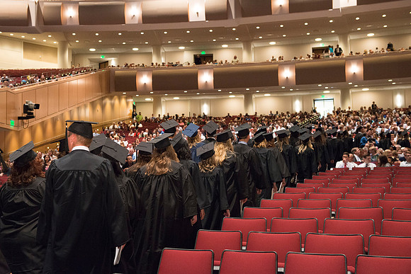 Graduates at BYU-Idaho Summer Graduation.