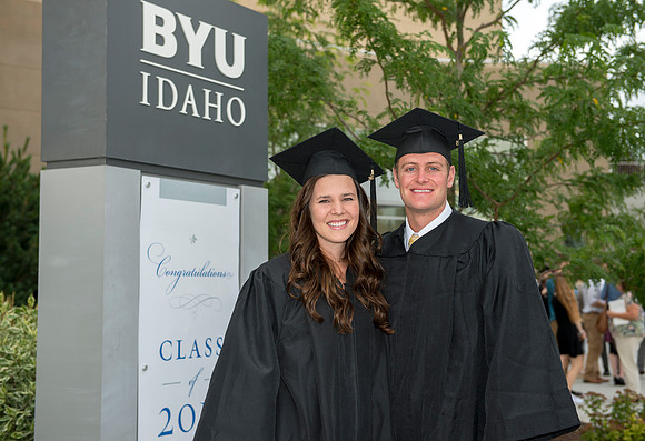 Graduates at BYU-Idaho.