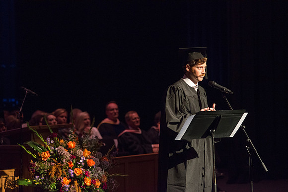 Convocation for the College of Performing and Visual Arts. Jeffery Smith, Bachelor of Fine Arts, Illustration.