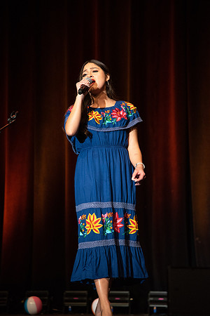 Students participate of the New Student Talent Show in the Hart building.