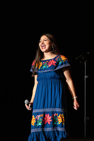 Students participate of the New Student Talent Show in the Hart building.