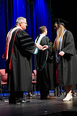 Graduates during convocation for the College of Academic Success & Interdisciplinary Studies. Speakers: Kevin Brower, Jenna Kate Wilson, Tyler Christensen