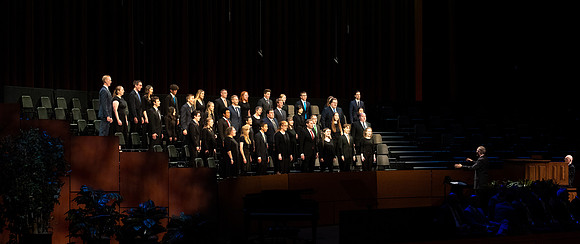 Students during devotional.