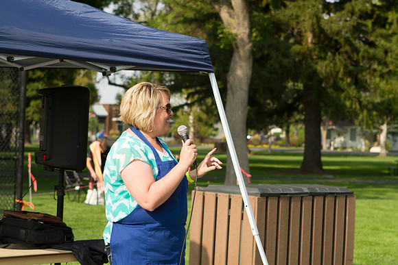 The IT Department, along with family and friends, gather at Porter Park to eat, socialize, and play games.