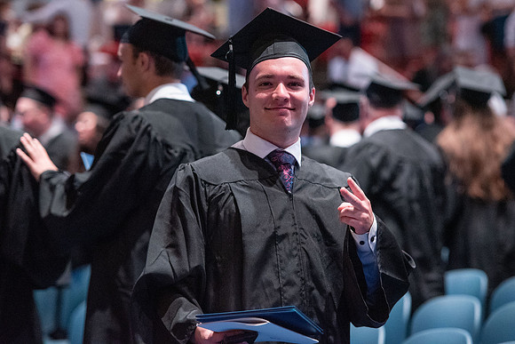 Graduates during convocation of the College of Physical Sciences and Engineering.