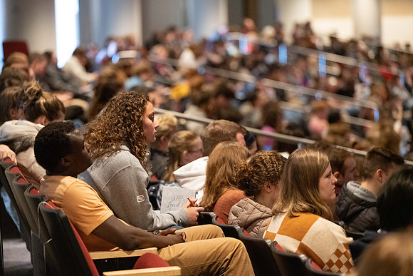 First devotional of Winter semester with President and Sister Eyring.
