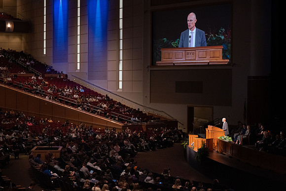First devotional of Winter semester with President and Sister Eyring.
