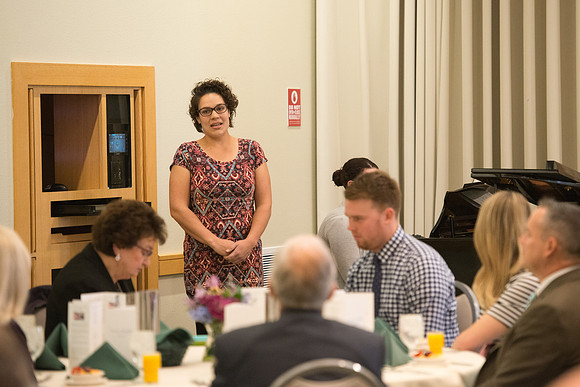 Emeritus Breakfast, Nov 2018, BYU-Idaho Alumni Award of excellence was awarded to Jon Beesley.