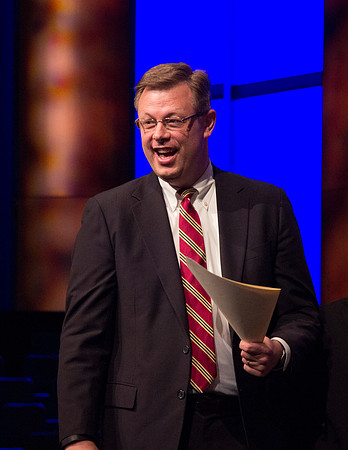 Newly announced President of BYU-I Clark G. Gilbert after Devotional. Taken by Erik Hill