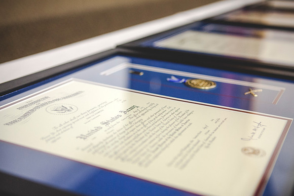 2LT certificates given to newly commissioned officers.