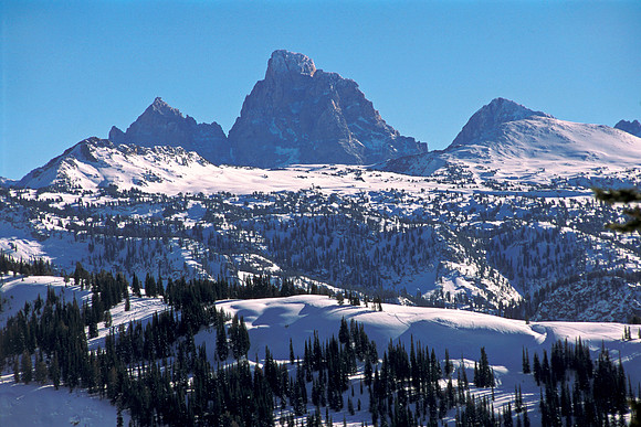 The Grand Teton from a ridge northeast of Felt near the Jediah wilderness area.