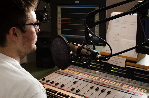 Jay Warnick, student radio dj for KBYR/KBYI BYU-Idaho Radio