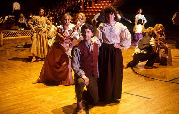 Dancers perform in the Hart Auditorium for Centennial Spectacular.