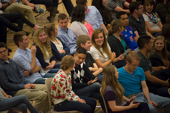 President and Sister Gilbert host a date night with BYU-Idaho Students. Oct 2015