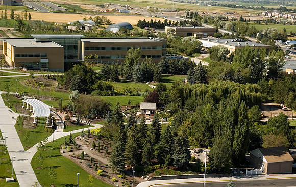 Aerial view of the BYU-Idaho campus in 2006