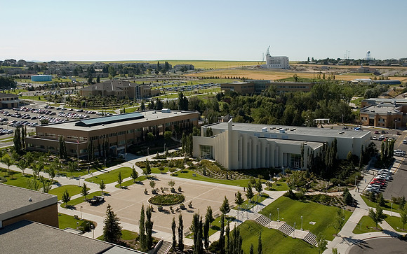 Aerial view of the BYU-Idaho campus in 2006