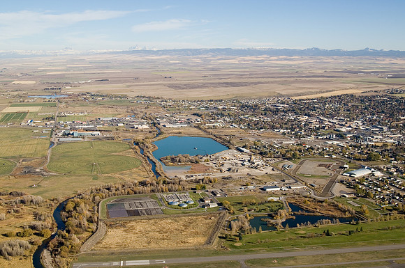 Aerial view of the City of Rexburg and the BYU-Idaho Campus in 2006