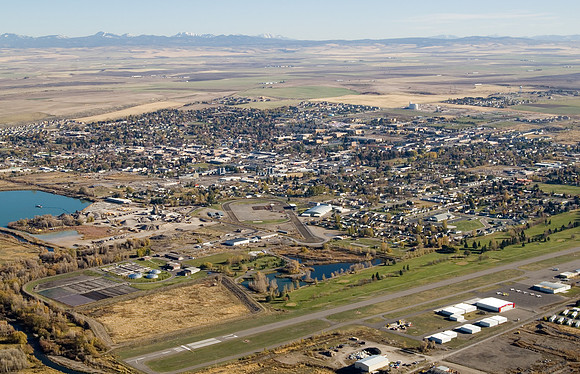 Aerial view of the City of Rexburg and the BYU-Idaho Campus in 2006