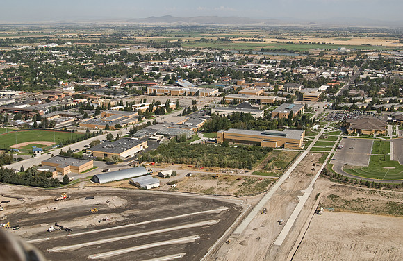 Aerial view of the BYU-Idaho campus in 2007
