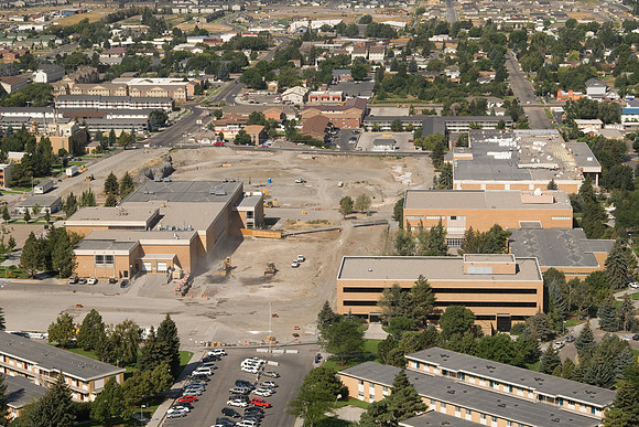 Aerial view of the BYU-Idaho campus in 2007