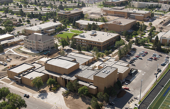 Aerial view of the BYU-Idaho campus in 2007