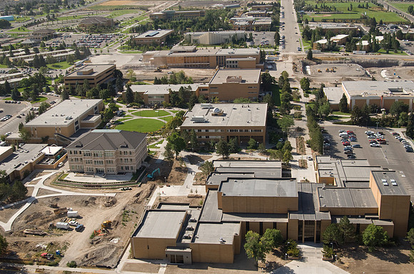 Aerial view of the BYU-Idaho campus in 2007