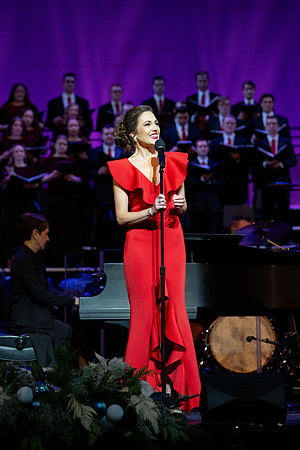 Laura Osnes performs during the Christmas concert with BYUI Student music programs.