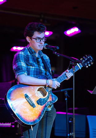 Students share their talents and perform during Open Mic Night in the MC Crossroads.